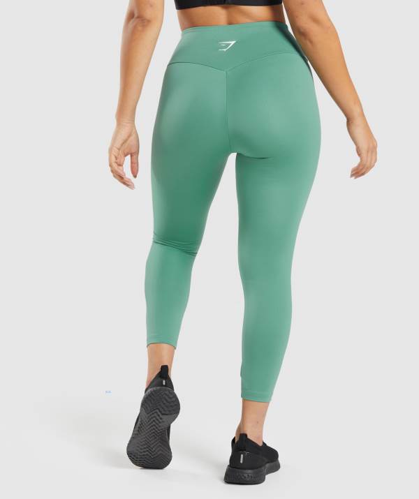 Damske Legíny Gymshark Training 7/8 Tmavo Zelene Zelene | YS0734968